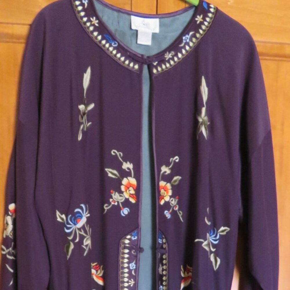 Soft Surroundings Vintage Purple Silk Kimono M
